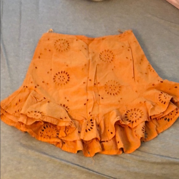 Princess Polly Dresses & Skirts - Princess Polly Orange Skirt crochet
